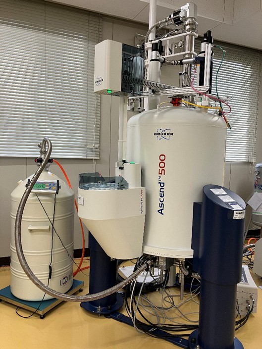 Nuclear magnetic resonance spectrometer, AV500 (BRUKER)